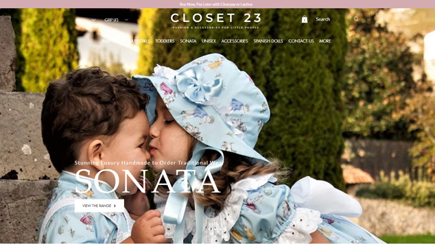 a homepage screenshot of Closet 23